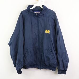 90s Logo 7 Mens Medium Michigan Windbreaker Jacket